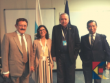 Guido Zambrana, da Universidade Maior de San Andrés, La Paz - Bolivia,Rosa Souza -ENSP/Fiocruz, Patricio Yepez-UDUAL, Javier Santacruz Varela-ALAFEM  